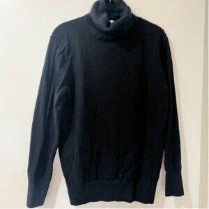 🧥 L.L. Bean Classic Black Turtleneck Sweater 🖤 Size L